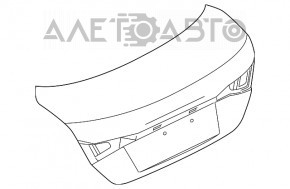 Крышка багажника Nissan Sentra 13-19 под камеру, без спойлера белый QM1