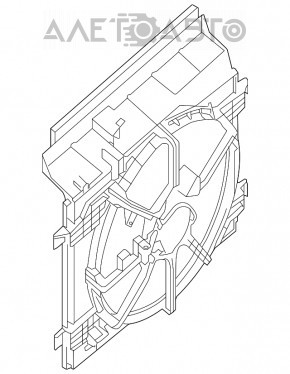 Дифузор кожух радіатора в зборі Nissan Sentra 13-19, зламана нижня частина