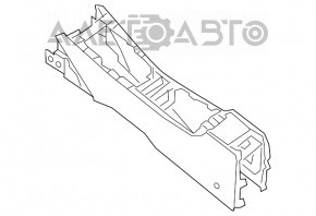 Консоль центральна підлокітник Nissan Sentra 13-16 чорна шкіра, потерта