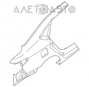 Четверть крыло задняя правая Nissan Sentra 13-19 серебро, вмятинка