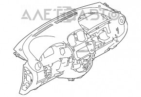 Торпедо передняя панель c AIRBAG Nissan Versa 12-19 usa черн