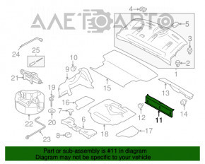 Накладка проема багажника Subaru Impreza 4d 17- GK затерта