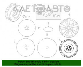Запасное колесо докатка Subaru Impreza 17- GK R16
