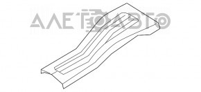 Накладка порога задняя правая Ford Explorer 11-19 черн, потерта