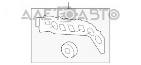 Крепление заднего бампера внешн левое Ford Explorer 11-15 дорест, обломана направляйка