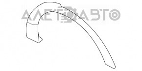 Накладка арки крыла задняя правая Ford Explorer 11-19 слом креп