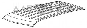 Крыша металл Ford Explorer 11-19 без люка, отпилена, тычки