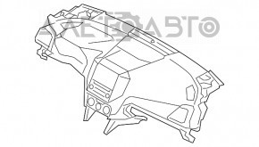 Торпедо передня панель без AIRBAG Subaru Impreza 17- GK шкіра, чорна