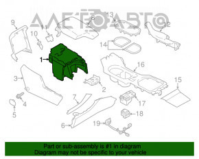 Консоль центральна підлокітник та підсклянники Subaru Impreza 17- GK дефект шкіри
