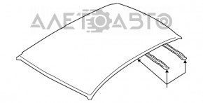 Крыша металл Subaru Impreza 4d 17- GK без люка, тычки, отпилена