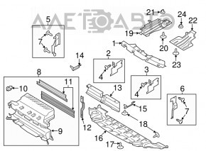Жалюзи дефлектор радиатора в сборе Ford Escape MK3 13-16 дорест 1.6T, 2.5, с мотор, надломы
