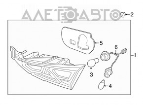 Ліхтар внутрішній кришка багажника правий Hyundai Elantra AD 17-18 дорест галоген, подряпини