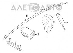 Подушка безопасности airbag боковая шторка левая Subaru Impreza 4d 17- GK стрельнувшая