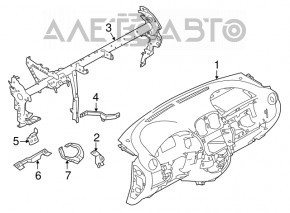 Торпедо передняя панель без AIRBAG Nissan Versa 12-19 usa черн пару царапин