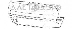 Бампер передний голый Dodge Challenger 15-19 рест белый, вмятина, слом креп, тычки