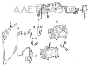 Трубка кондиционера компрессор-печка Dodge Journey 11- 3.6