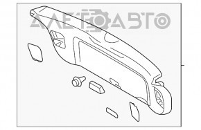 Обшивка двери багажника низ Mitsubishi Outlander Sport ASX 10- черн, царапина, без заглушки