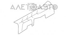 Накладка порога перед лев Mitsubishi Outlander Sport ASX 10 черн