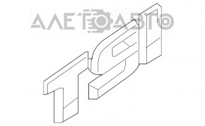 Эмблема надпись TSI крышки багажника VW Jetta 11-18 USA