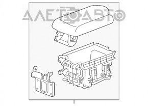 Консоль центральна підлокітник і підстаканники Acura ILX 13-