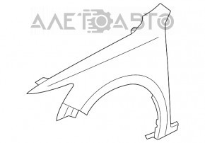 Крило переднє праве Acura ILX 13-18 графіт NH737MX, тички