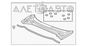 Решетка дворников пластик Acura ILX 13- слом креп