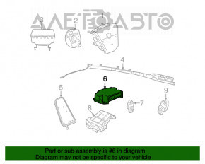 Модуль srs airbag компьютер подушек безопасности Jeep Patriot 11-17