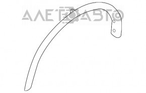 Накладка арки крыла передняя правая Nissan Rogue 14-20 трещина, слом креп