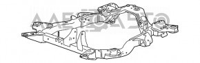 Подрамник передний Chevrolet Equinox 10-13 2.4 AWD, ржавый, заломан болт