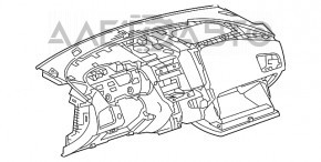 Торпедо передняя панель с AIRBAG Chevrolet Equinox 10-17 с бардачком, надорван уплотнитель, царапина