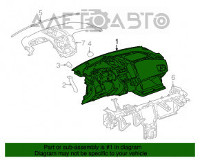 Торпедо передняя панель без AIRBAG Chevrolet Equinox 10-17