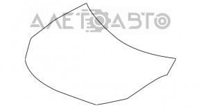 Капот голый Nissan Sentra 16-19 рест белый QM1, тычка