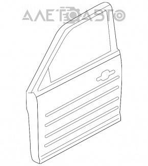 Дверь голая передняя правая Ford Flex 09-19 серебро UX, вмятины