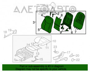 Водительское сидение Hyundai Elantra UD 11-16 без airbag, механич, тряпка сер
