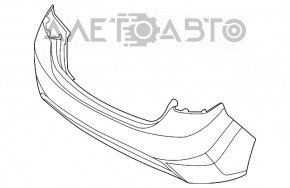 Бампер задній голий Hyundai Elantra UD 11-13 дорест, сірий, тріснуть, тріщина в креп