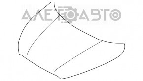 Капот голый Hyundai Elantra UD 11-16 серебро N5S, замят