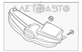 Грати радіатора grill Hyundai Elantra UD 11-13 дорест GLS, пісок, дрібні подряпини