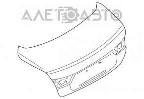 Кришка багажника Infiniti Q50 14-17 срібло K23, в плівці