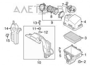 Корпус повітряного фільтра нижня кришка Mazda 3 14-18 BM 2.0 новий OEM оригінал