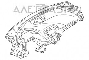 Торпедо передняя панель без AIRBAG Mazda 3 14-18 BM черн, царап