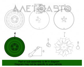 Запасное колесо докатка Mazda 3 14-18 BM R16 125/70