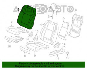 Водительское сидение Acura TLX 15- без airbag