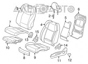 Сидіння водія Acura TLX 15- без airbag