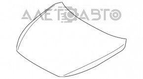 Капот голый Infiniti Q50 14-18 серебро K23, в пленке