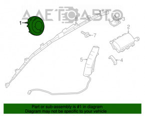 Подушка безопасности airbag в руль водительская Mazda 3 14-16 BM дорест черн полез хром значка, сломано крепление