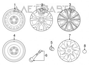 Запасное колесо докатка Mazda 3 14-18 BM R16 125/70 ржавая