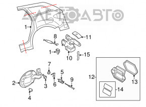 Щиток вентиляции правый Mazda 3 14-18 BM слом креп