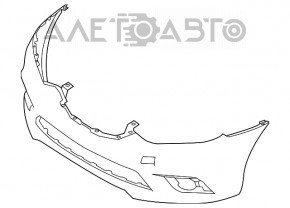 Бампер передний голый Nissan Sentra 16-19 рест серебро сломано крепление, примят, царапины