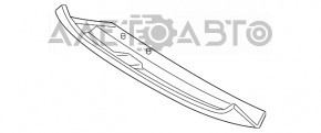 Накладка губ переднього бампера Ford Escape MK3 17-19 рест срібло новий неоригінал