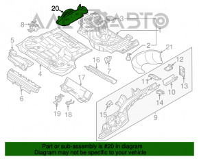 Защита днища багажника VW Passat b8 16-19 USA дыры